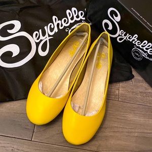 Seychelles NWT Leather Preppy Ballet Flats - Yellow - 10